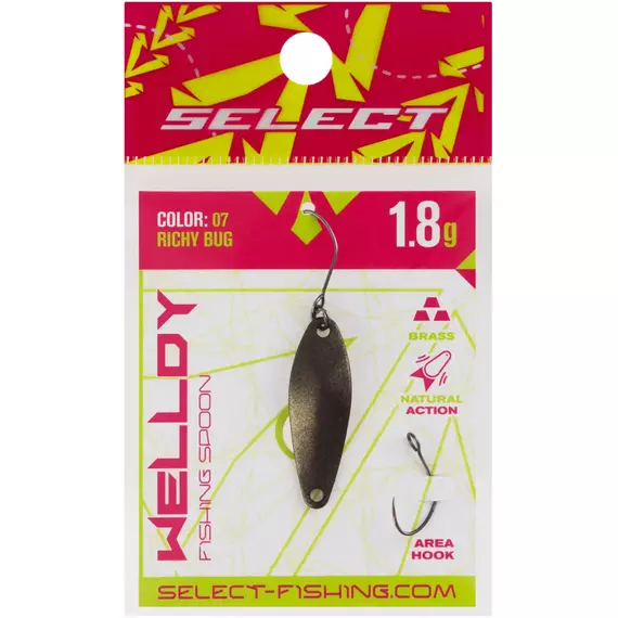 Блешня Select Welldy 1.8g 31mm #07 Richy Bug, Вага блешні: 1.8, Колір блешні: #07 Richy Bug, фото , изображение 2